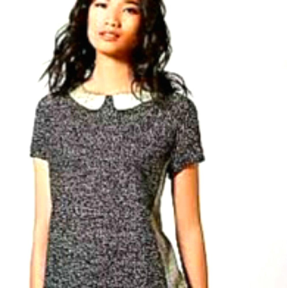 Anthropologie vispera shimmer sweater with collar